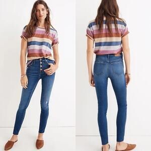 Madewell 10" High-Rise Skinny Jeans in Hanna Wash 27x28